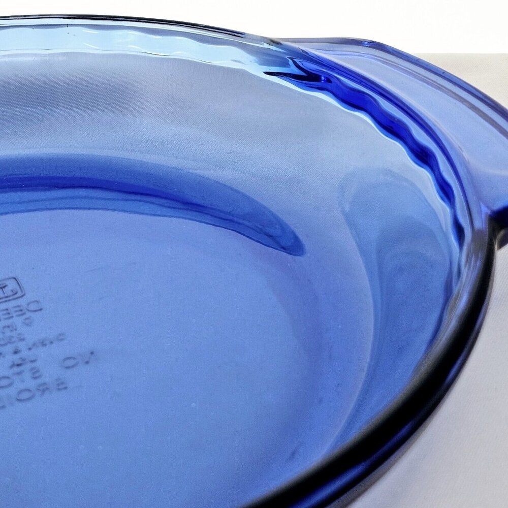 Anchor Hocking Cobalt Blue Pie Plate 9" cobalt Presence bakeware dish 1qt - Picture 12 of 12